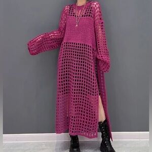 Long Chunky Crochet Overlay - Kate Hewko - Size L